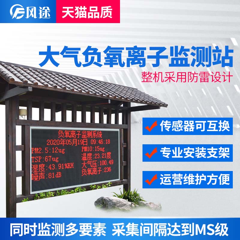 在線負氧離子檢測系統，兼具美學的生態監測站